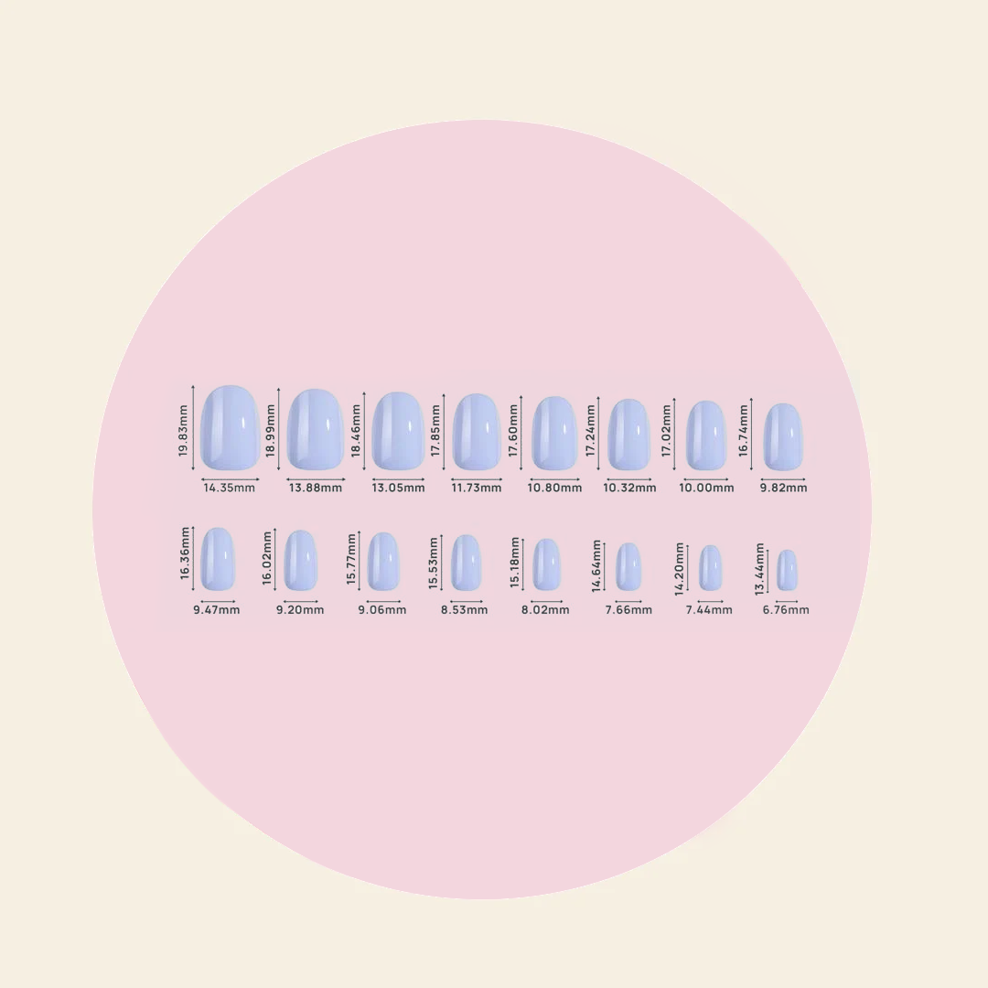 Powdery (Short) BIAB Press-On Nails | Soft Gel Reusable Nails