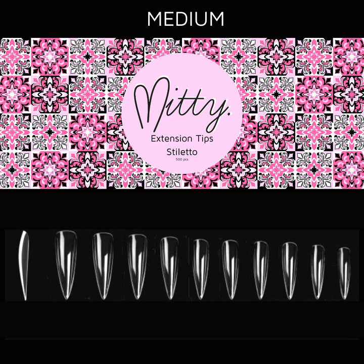 Stiletto Full Cover Nail Tips - Refill