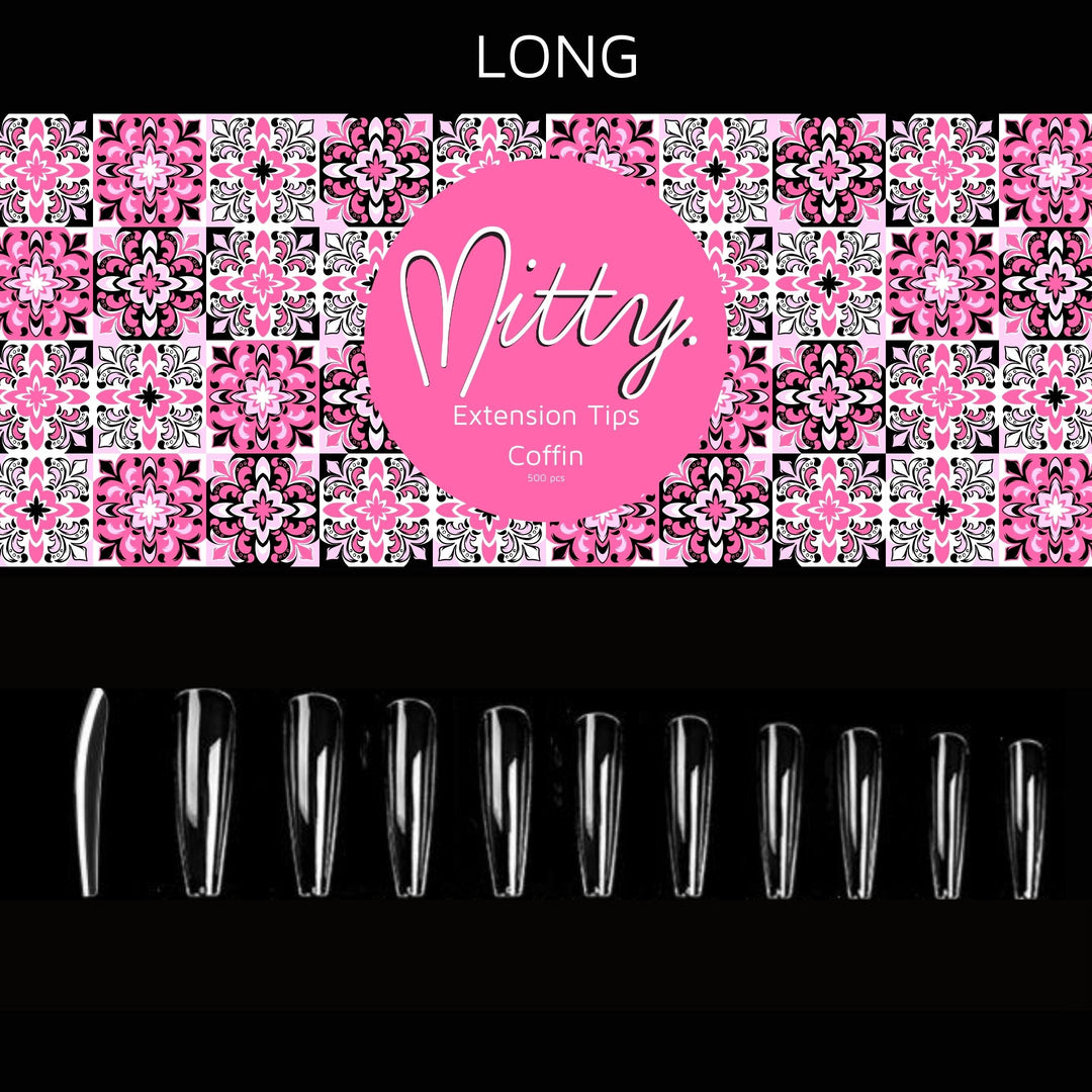Coffin Full Cover Nail Tips - Refill
