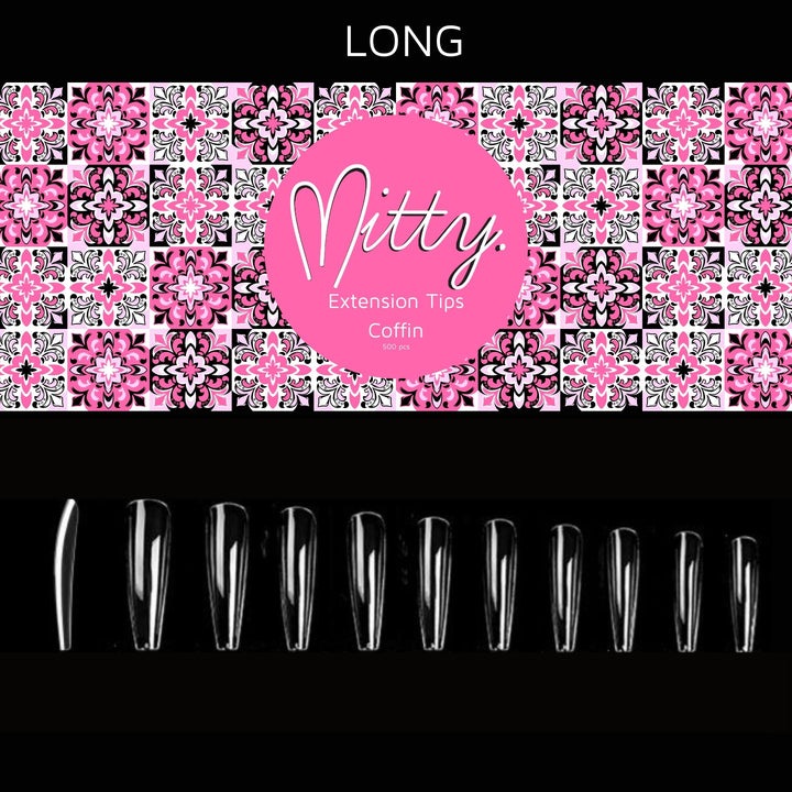 Coffin Full Cover Nail Tips - Refill