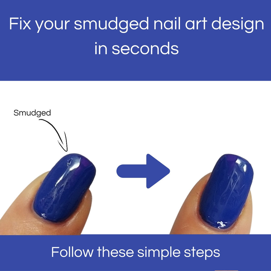 Fix your smudged nail art design in seconds! That easy!