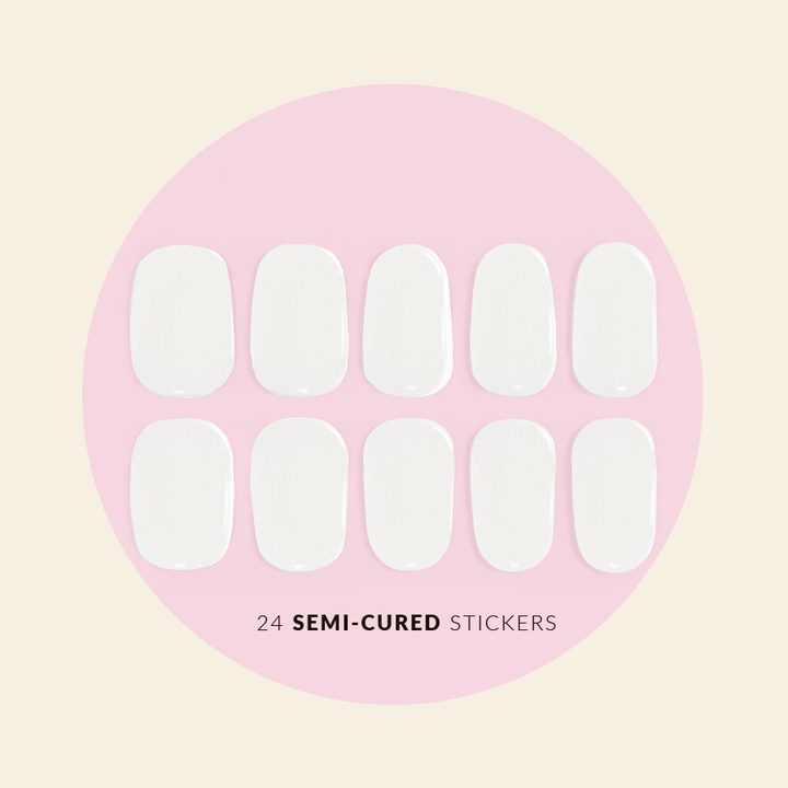 SEMI CURED GEL NAIL STICKERS - FLUFFY CLOUDS