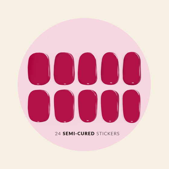 SEMI CURED GEL NAIL STICKERS - BERRY BLISS