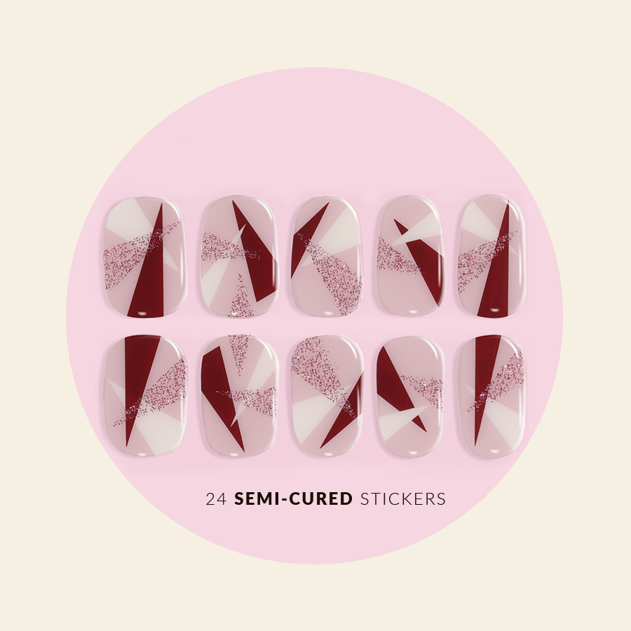 showing CELESTIAL semi cured gel sticker sizing