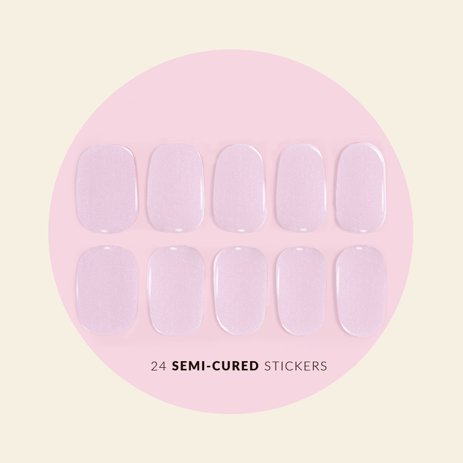 showing LUMINESCENT semi cured gel sticker sizes