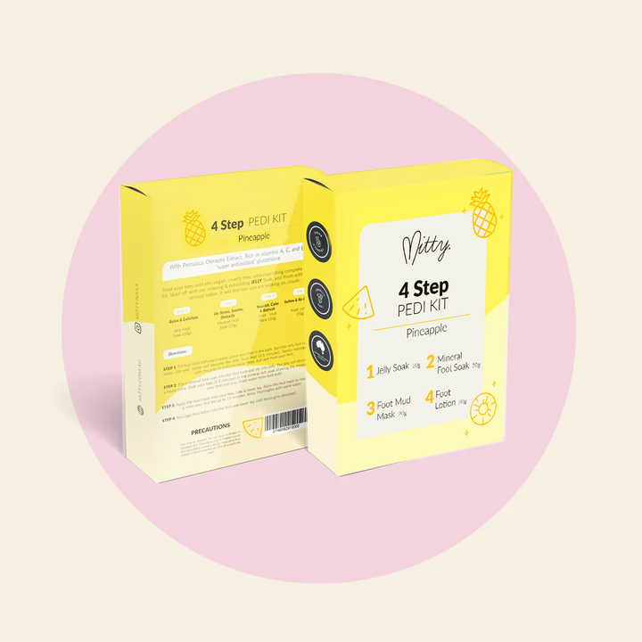 4 Step Pedi Kit includes Jelly Soak - Pineapple