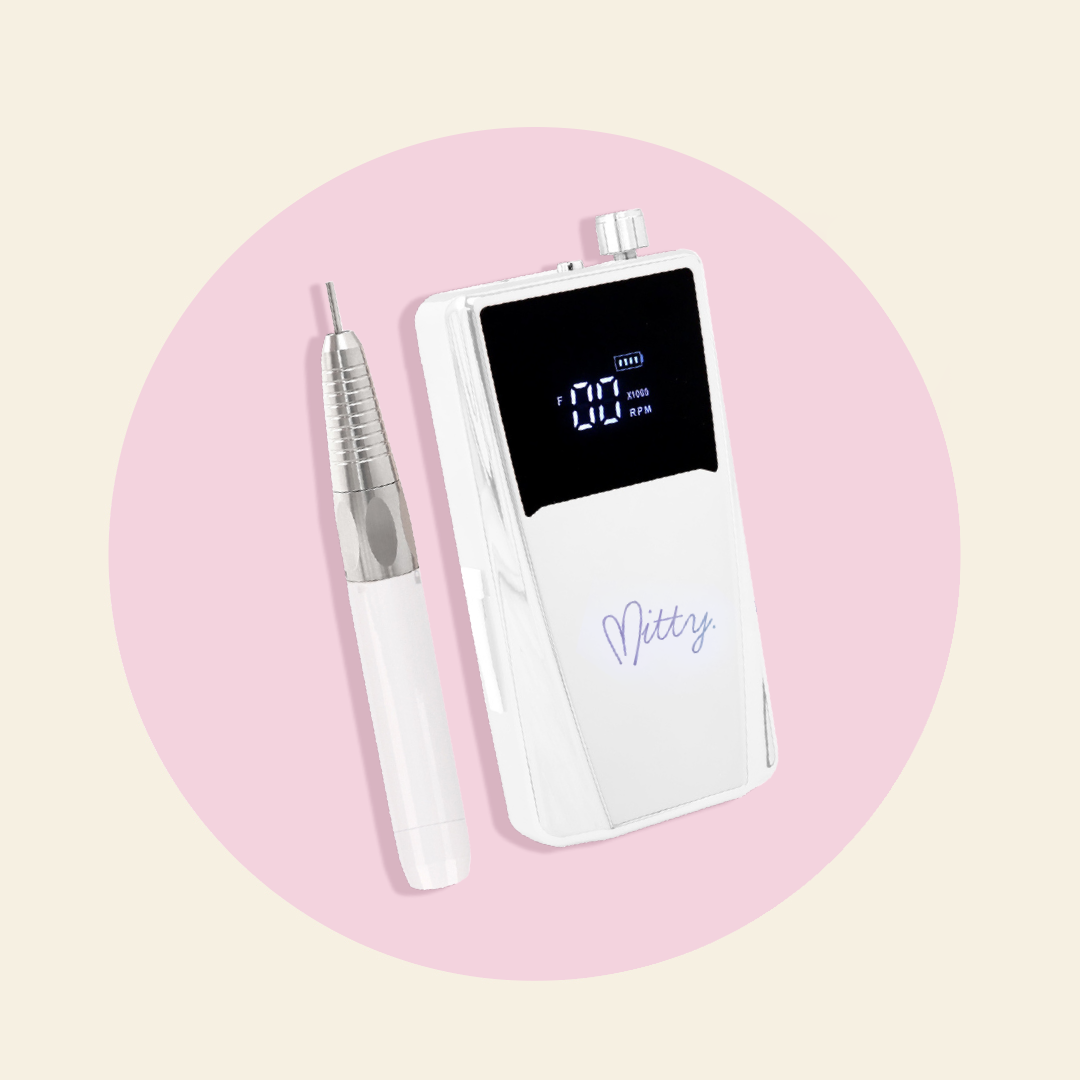 Portable Nail Drill - White with desktop clock charger (PRE-SALE)