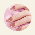 showing semi cured gel stickers on nails 