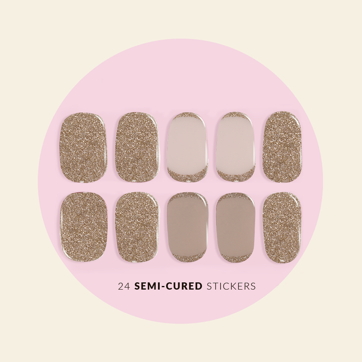 showing TWILIGHT Semi Cured Gel Nail Stickers sizes