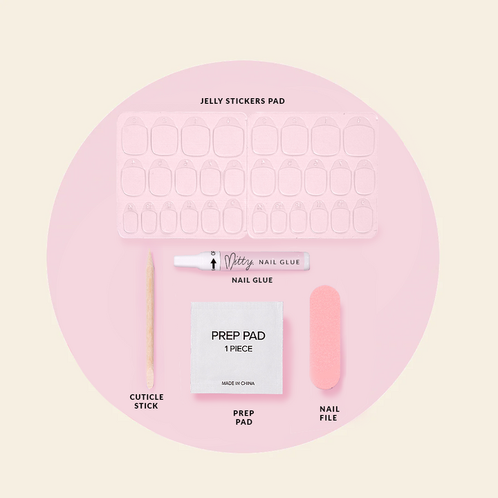 Bejewelled (Medium) BIAB Press-On Nails | Soft Gel Reusable Nails
