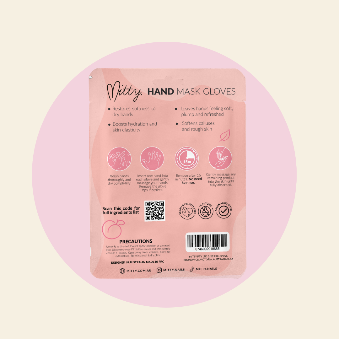 Hand Mask Gloves - Peach