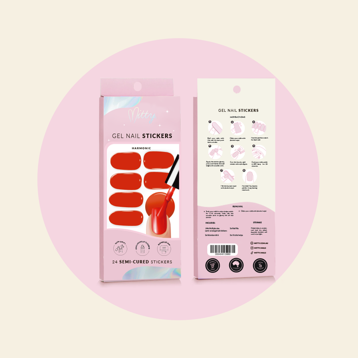 showing semi cured packaging front and back