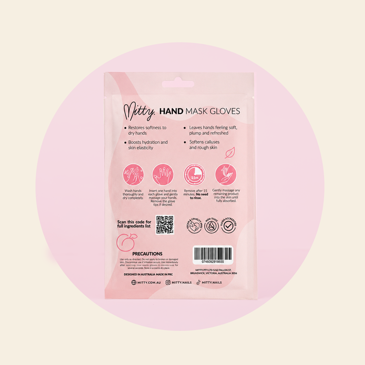 Hand Mask Gloves - Peach