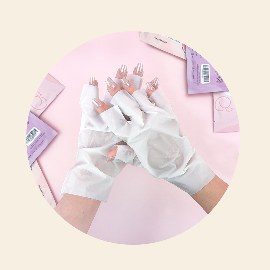 Hand Mask Gloves - Peach