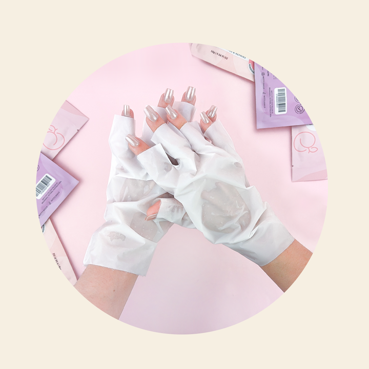 Hand Mask Gloves - Peach