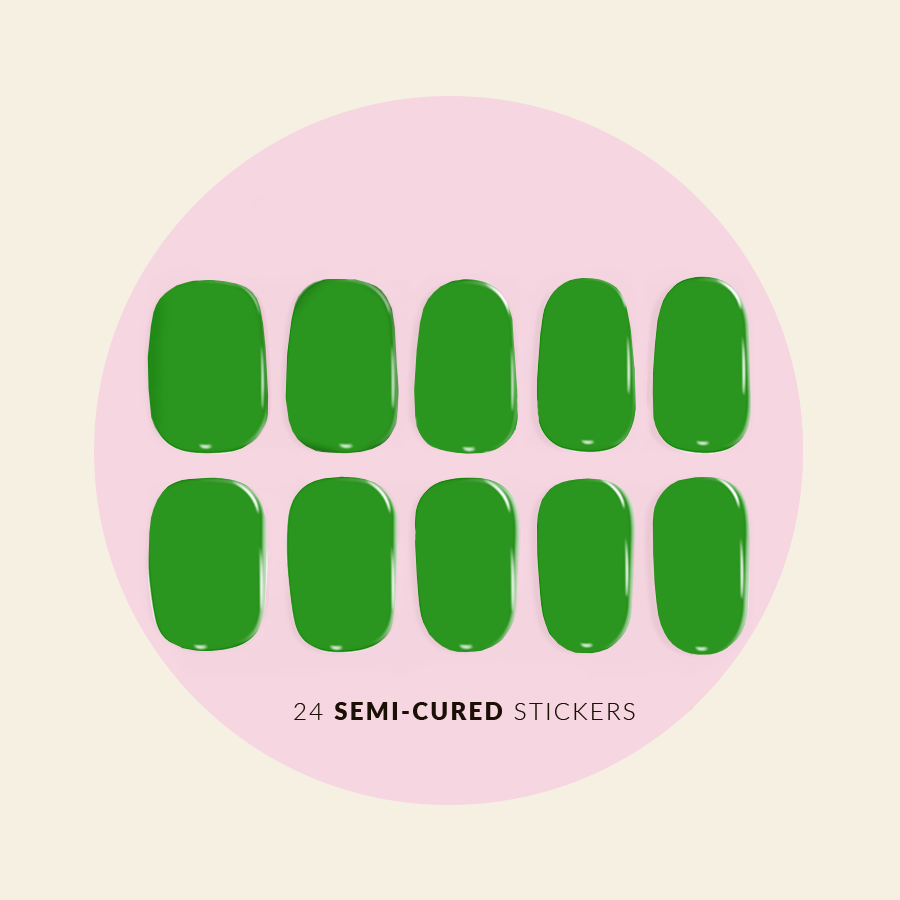 showing sizing in the semi cured gel stickers
