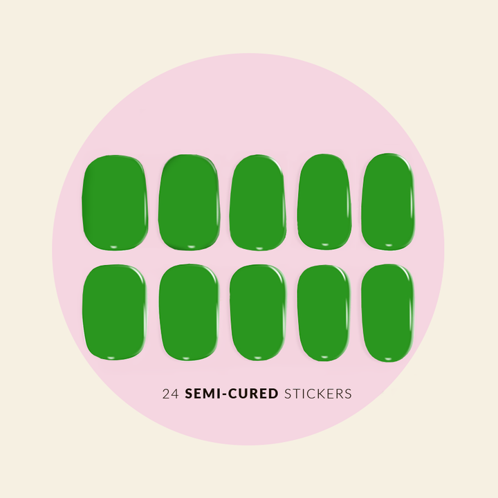 showing sizing in the semi cured gel stickers