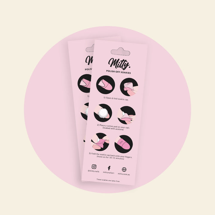 Polish Off Soakies - Baby Pink TWIN PACK