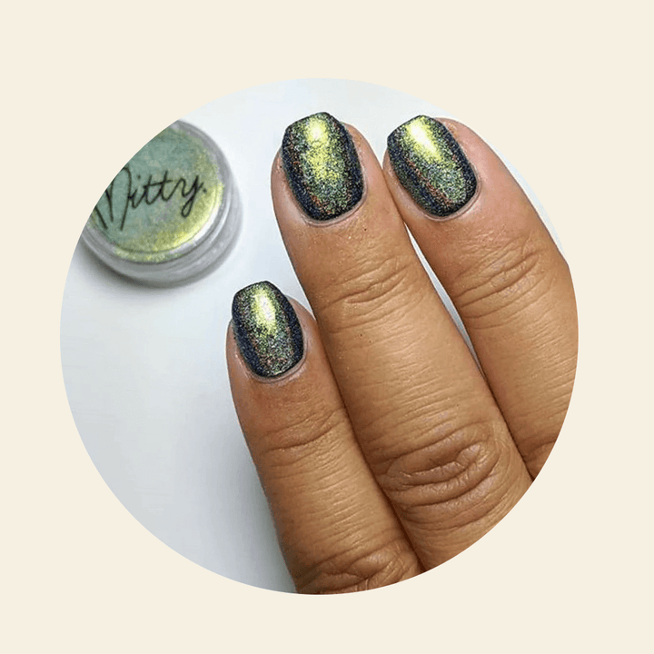 holo nail powder tutorial