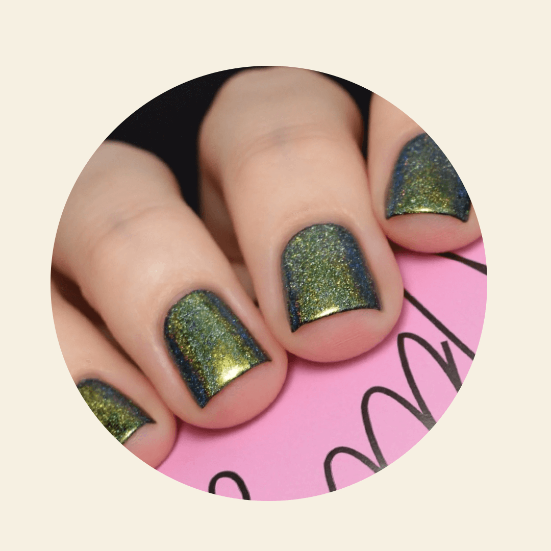 holo nail powder tutorial