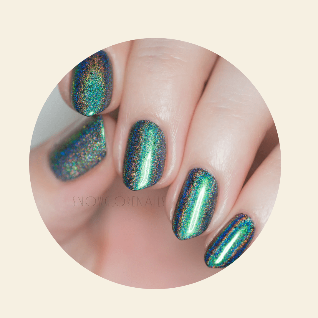 holo nail powder tutorial