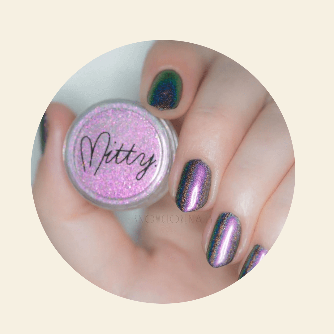 holo nail powder tutorial