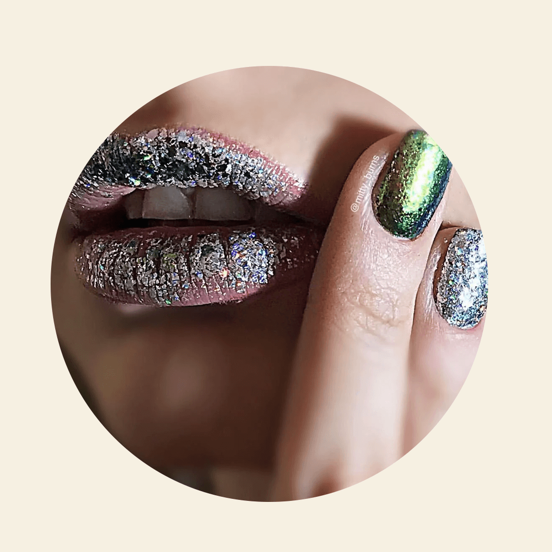 holo nail powder tutorial