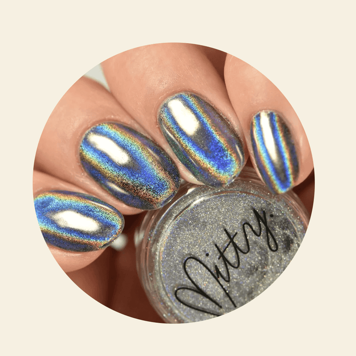 holo nail powder tutorial