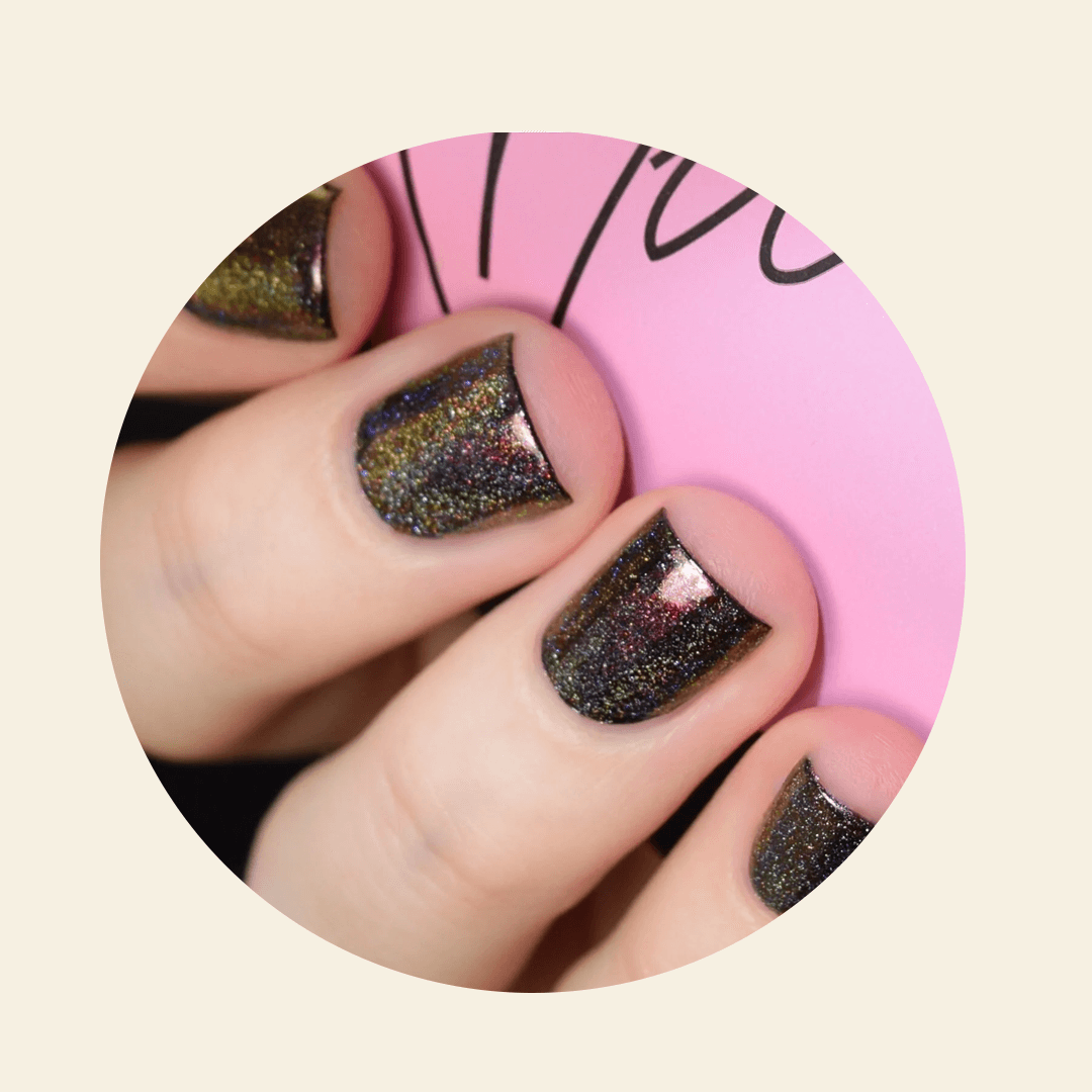 holo nail powder tutorial