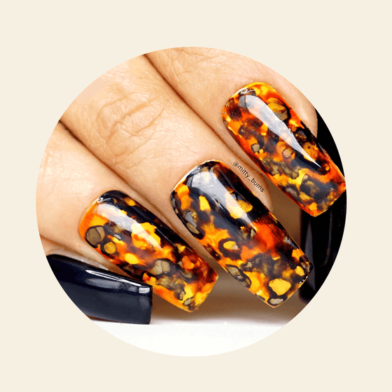 how to use marble ink on nails
