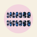 Oriental Blue Flowers - Water Decal